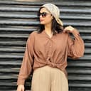 شومیز جلو پیچ طرح گره 